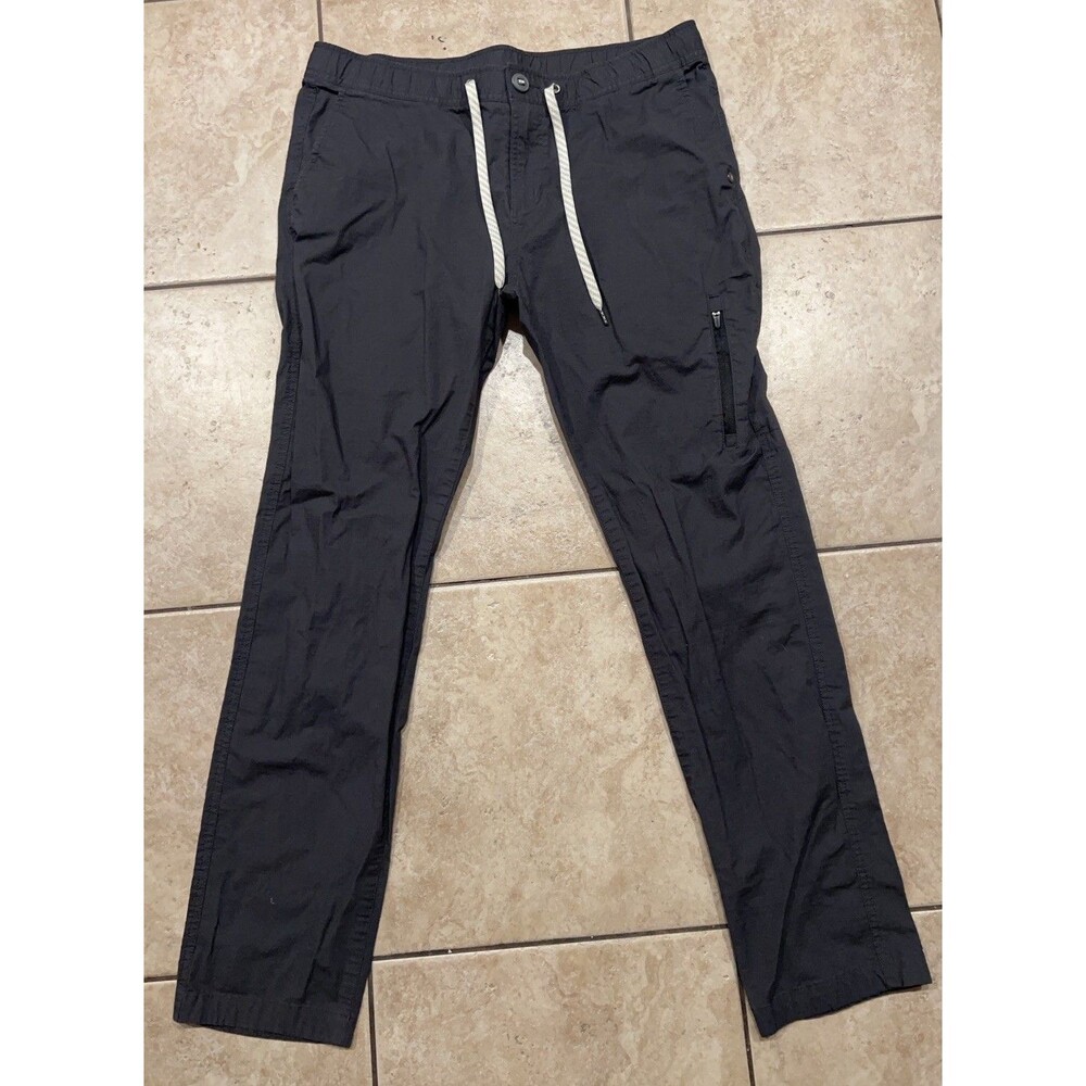Vuori Black Straight Leg Pants with Drawstring